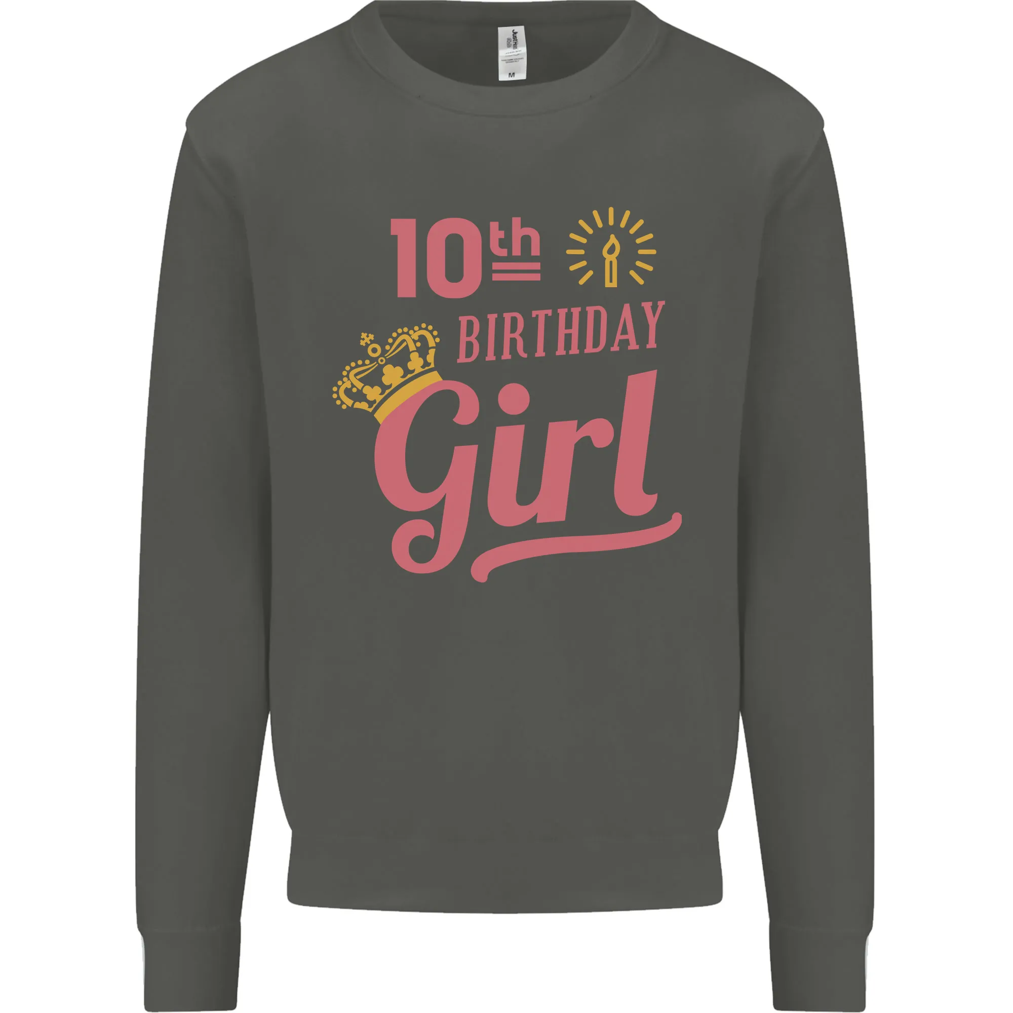 10th Birthday Girl 10 Year Old Princess Kids Sweatshirt Jumper