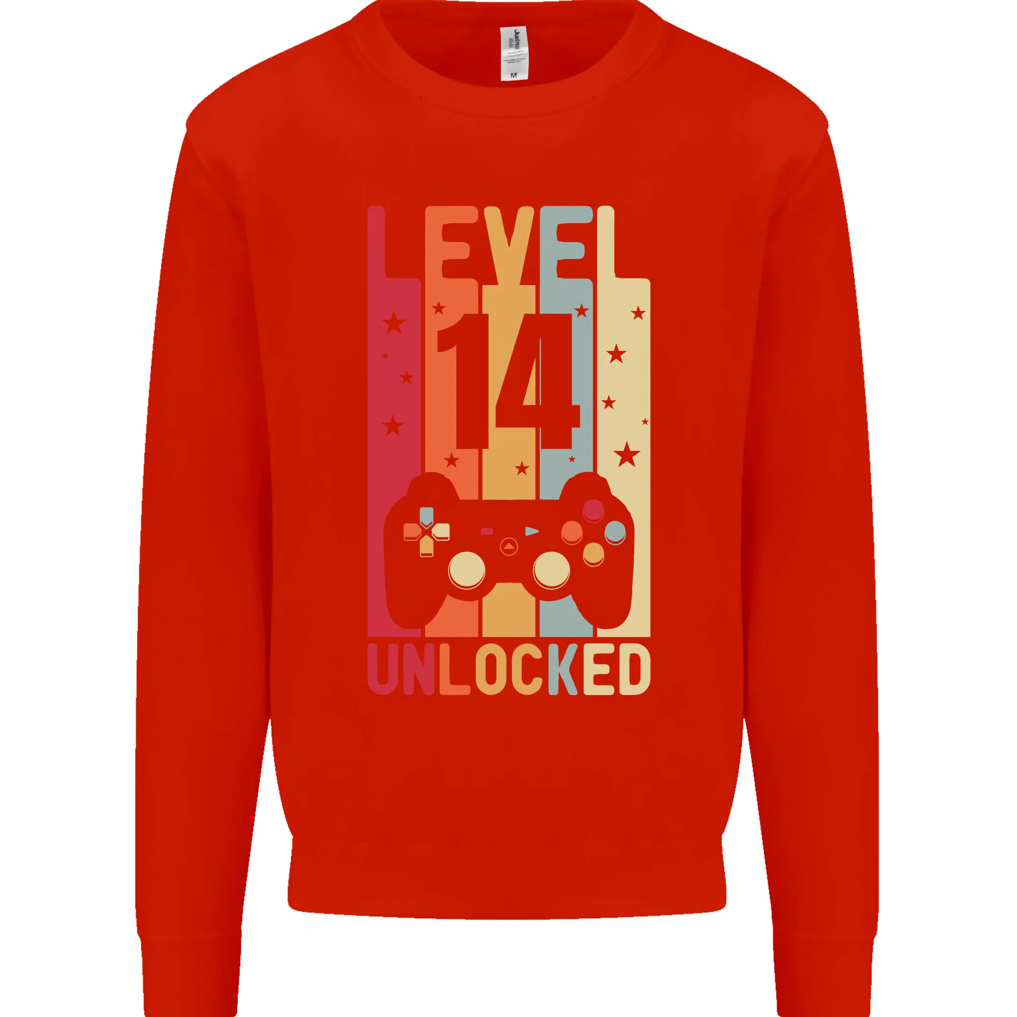 14th Birthday 14 Year Old Level Up Gaming Kids Sweatshirt Jumper