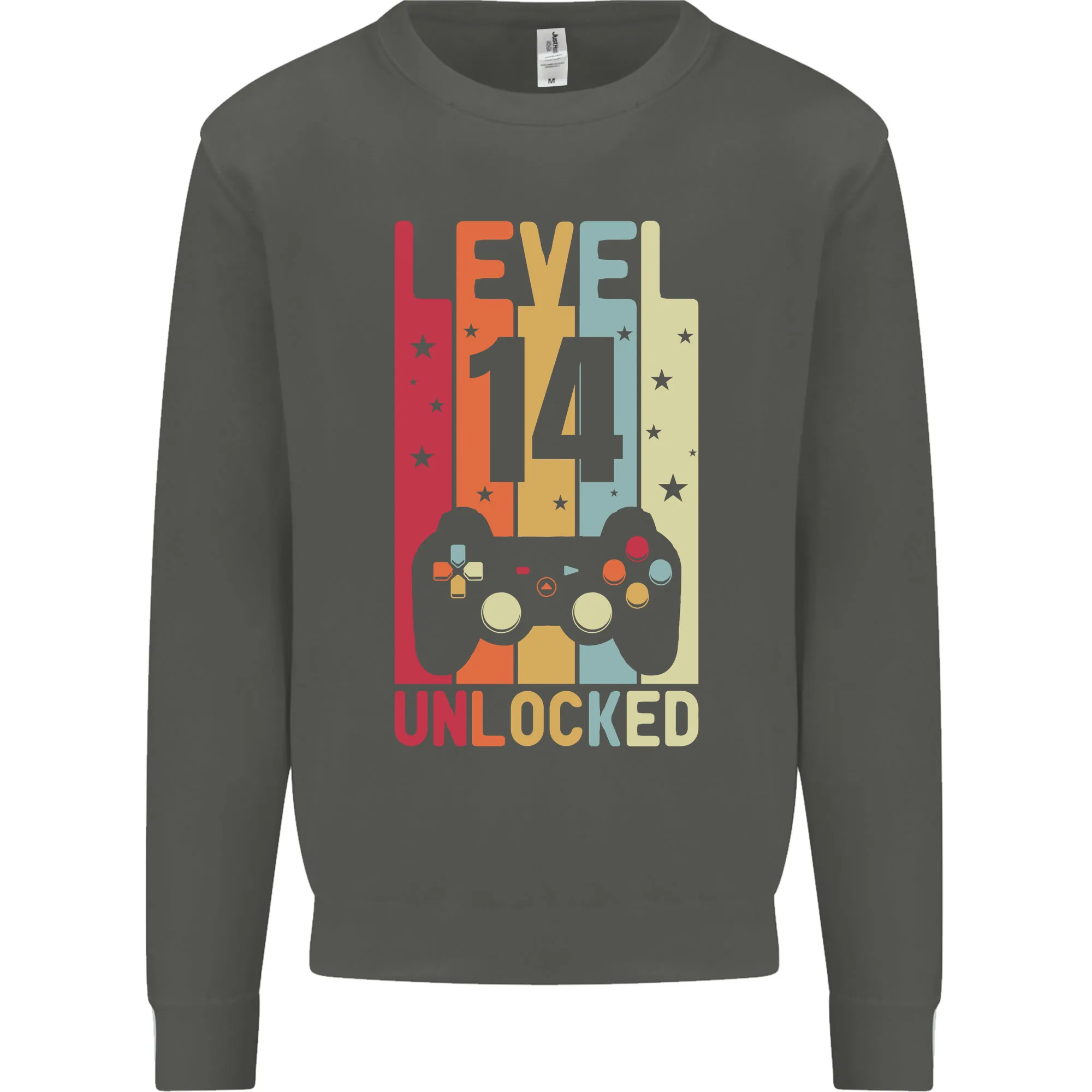 14th Birthday 14 Year Old Level Up Gaming Kids Sweatshirt Jumper