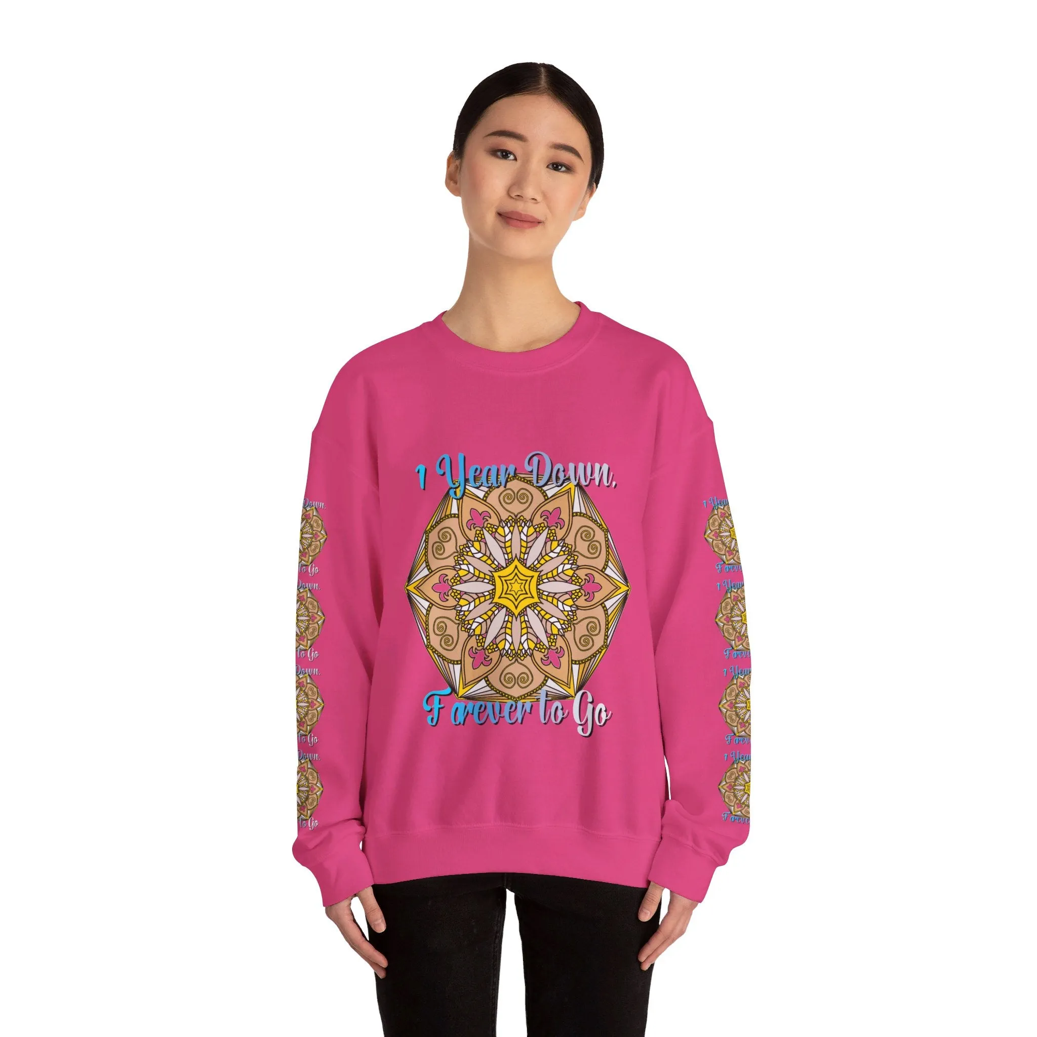 1st Year Wedding Anniversary Mandala Unisex Sweatshirt