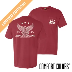 Alpha Sig Comfort Colors Patriotic Eagle Short Sleeve Tee