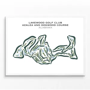 Azeala & Dogwood - Lakewood Country Club, Alabama - Printed Golf Courses