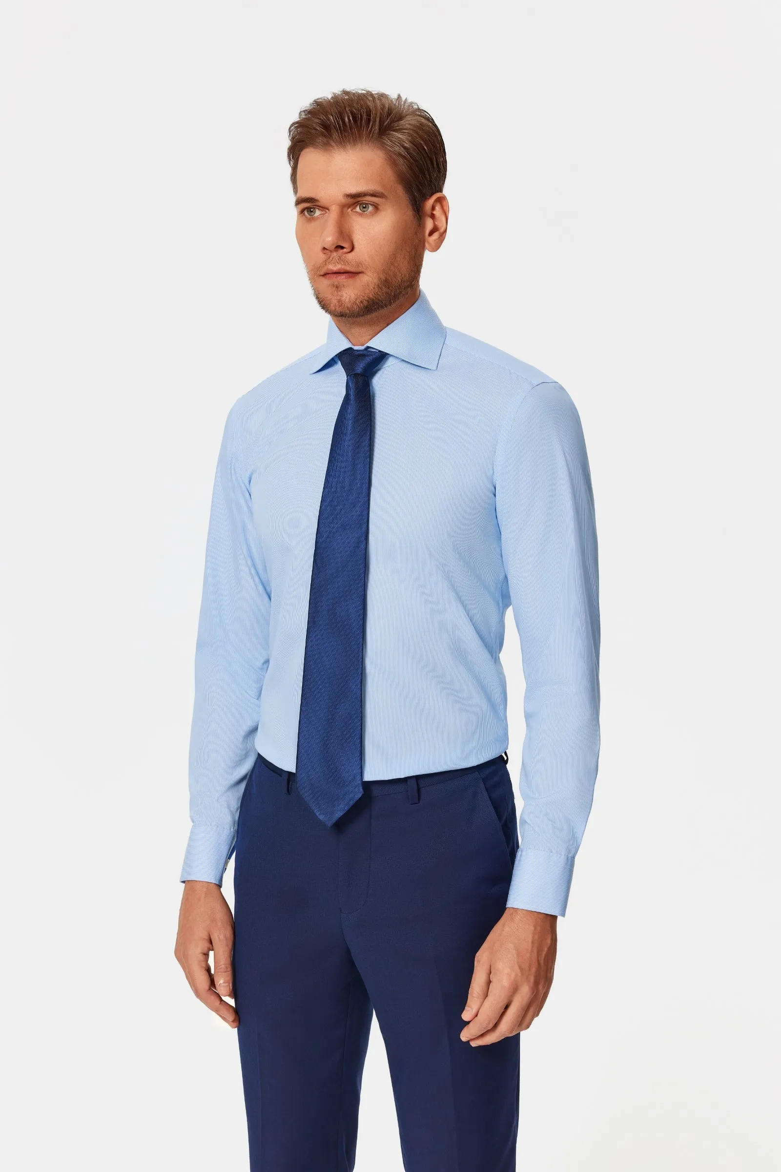 Babcock Blue Stripe Poplin Shirt