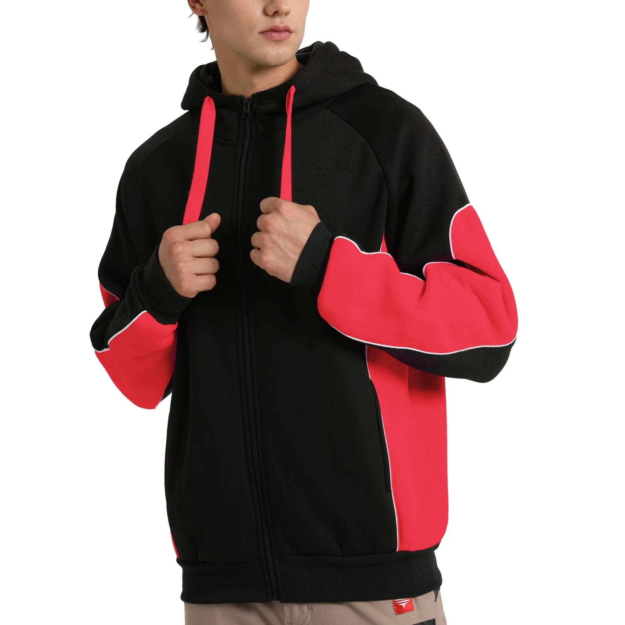 Big Bee PANEL Hoodie Jumper, Full Zip