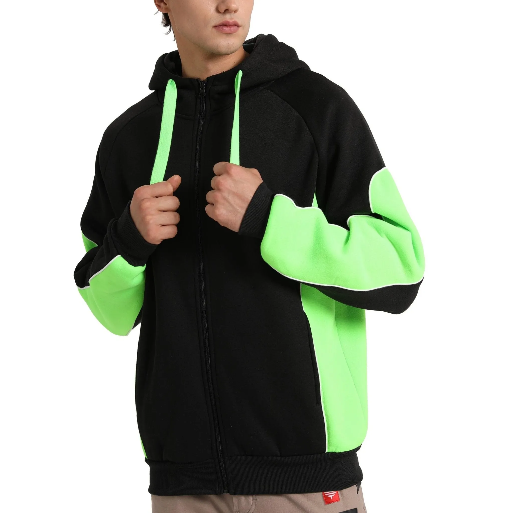 Big Bee PANEL Hoodie Jumper, Full Zip