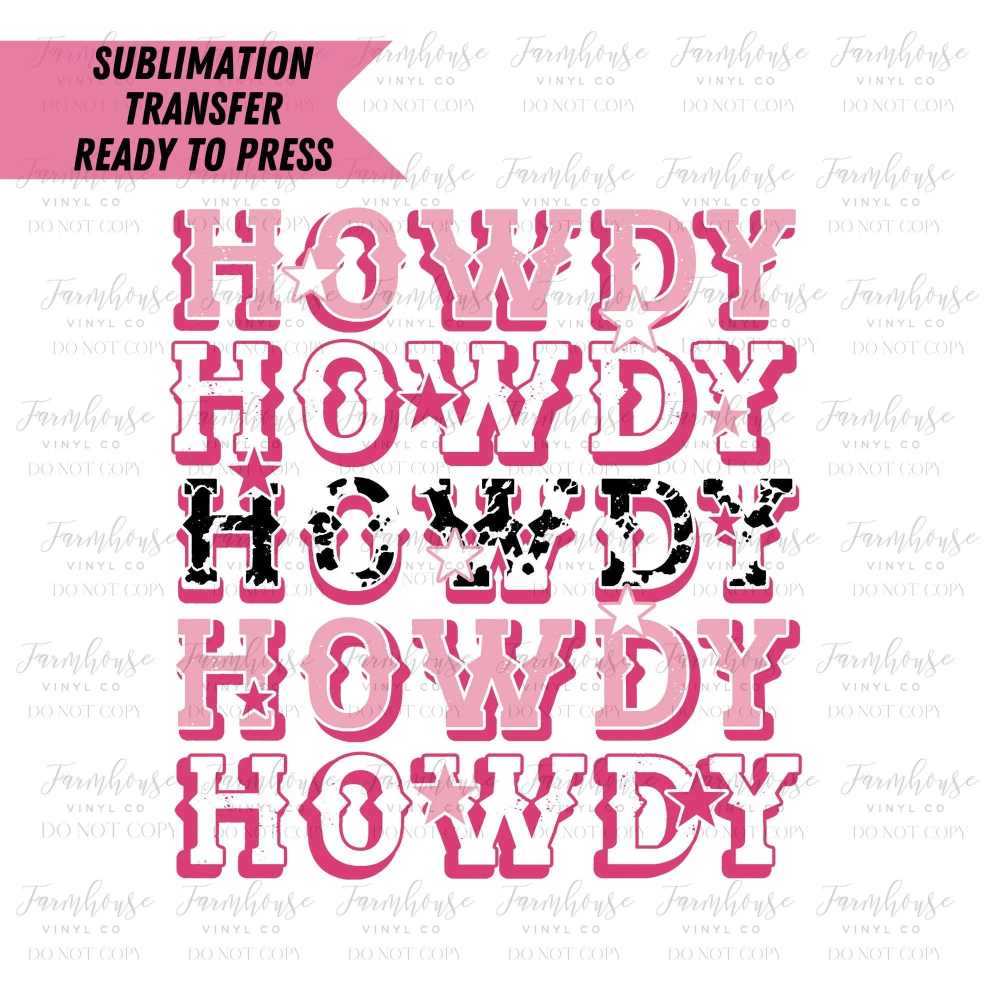 Bride Howdy Cow Print Ready to Press Sublimation Transfer