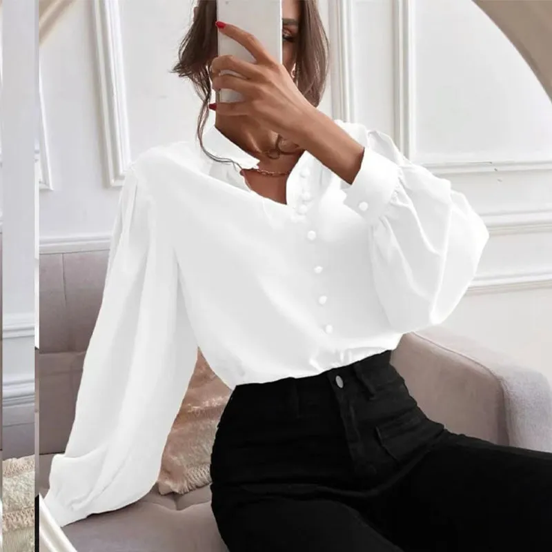 Button Up Stand Collar Long Sleeve Shirt