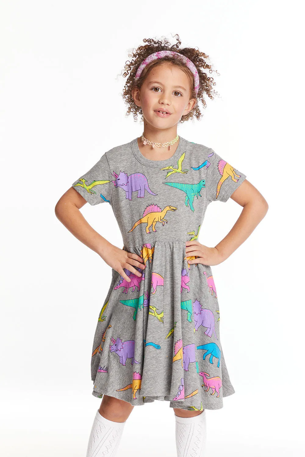 Chaser Neon Dinos S/S Dress