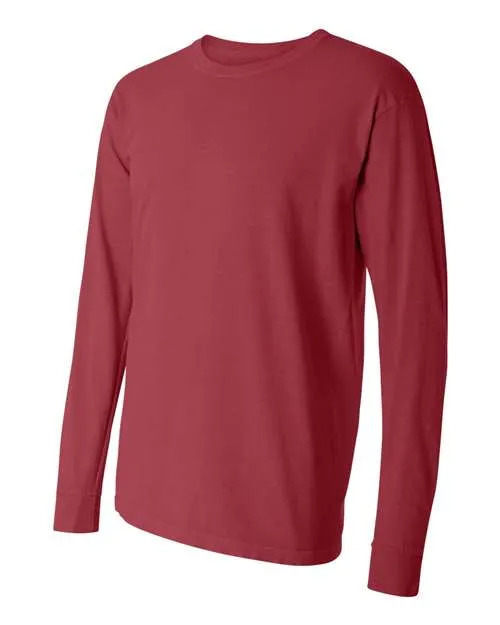 Comfort Colors Garment-Dyed Heavyweight Long Sleeve T-Shirt 6014 Crimson