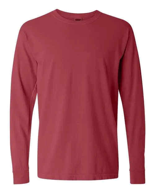 Comfort Colors Garment-Dyed Heavyweight Long Sleeve T-Shirt 6014 Crimson