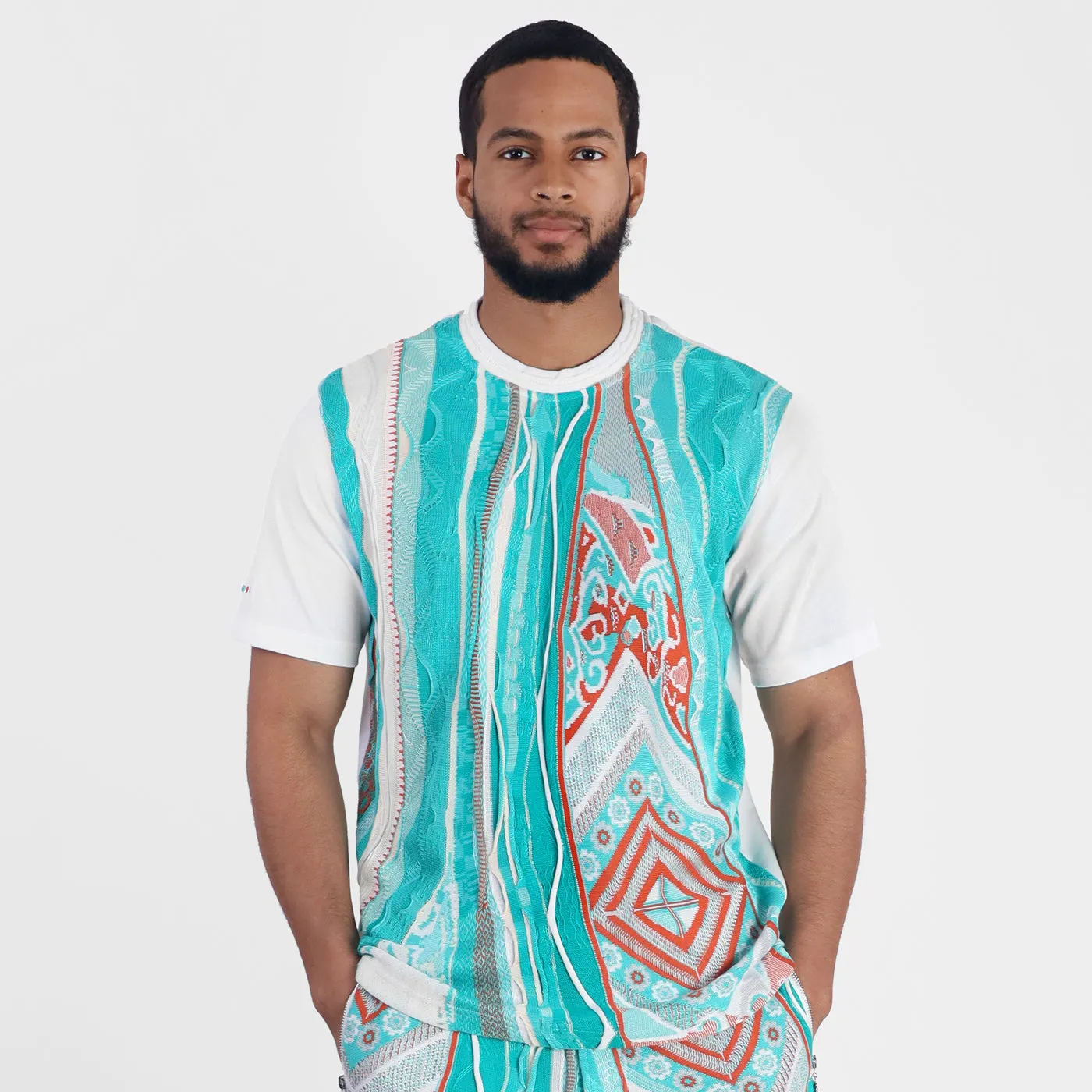 COOGI Sweater-Pieced Tee - South Beach