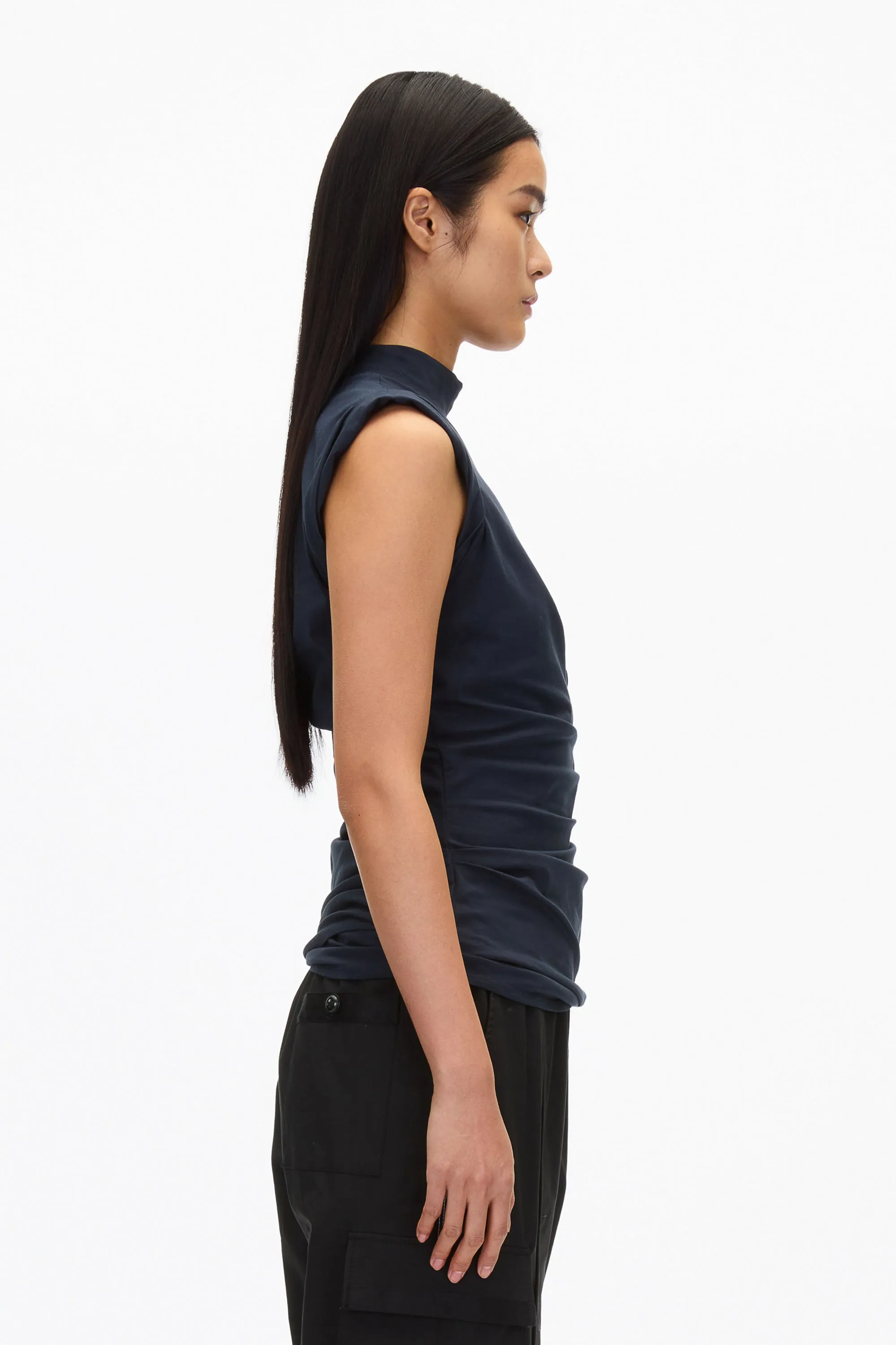 Draped Mockneck Tank