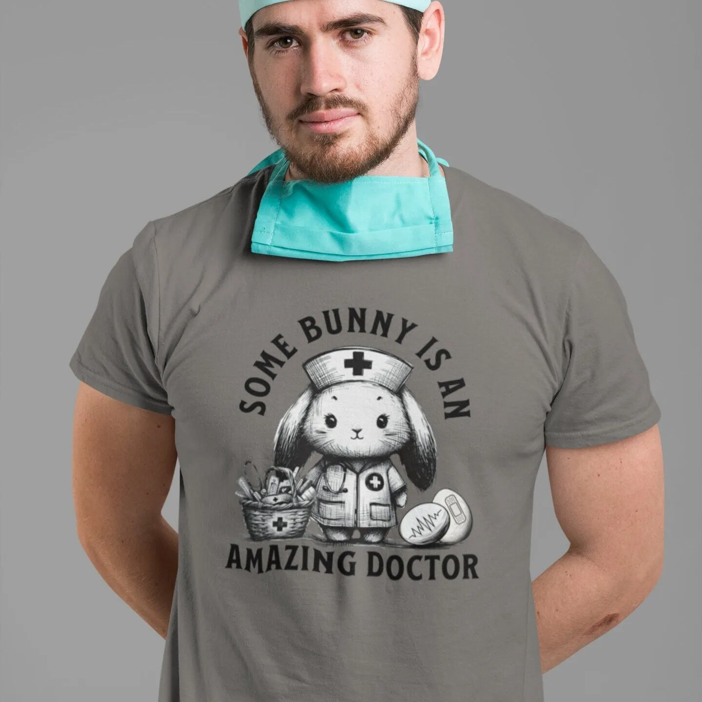 Easter Doctor T-Shirt, Amazing Doctor Rabbit Graphic Tee, Medical Professional Appreciation Gift, Healthcare Worker Shirt,