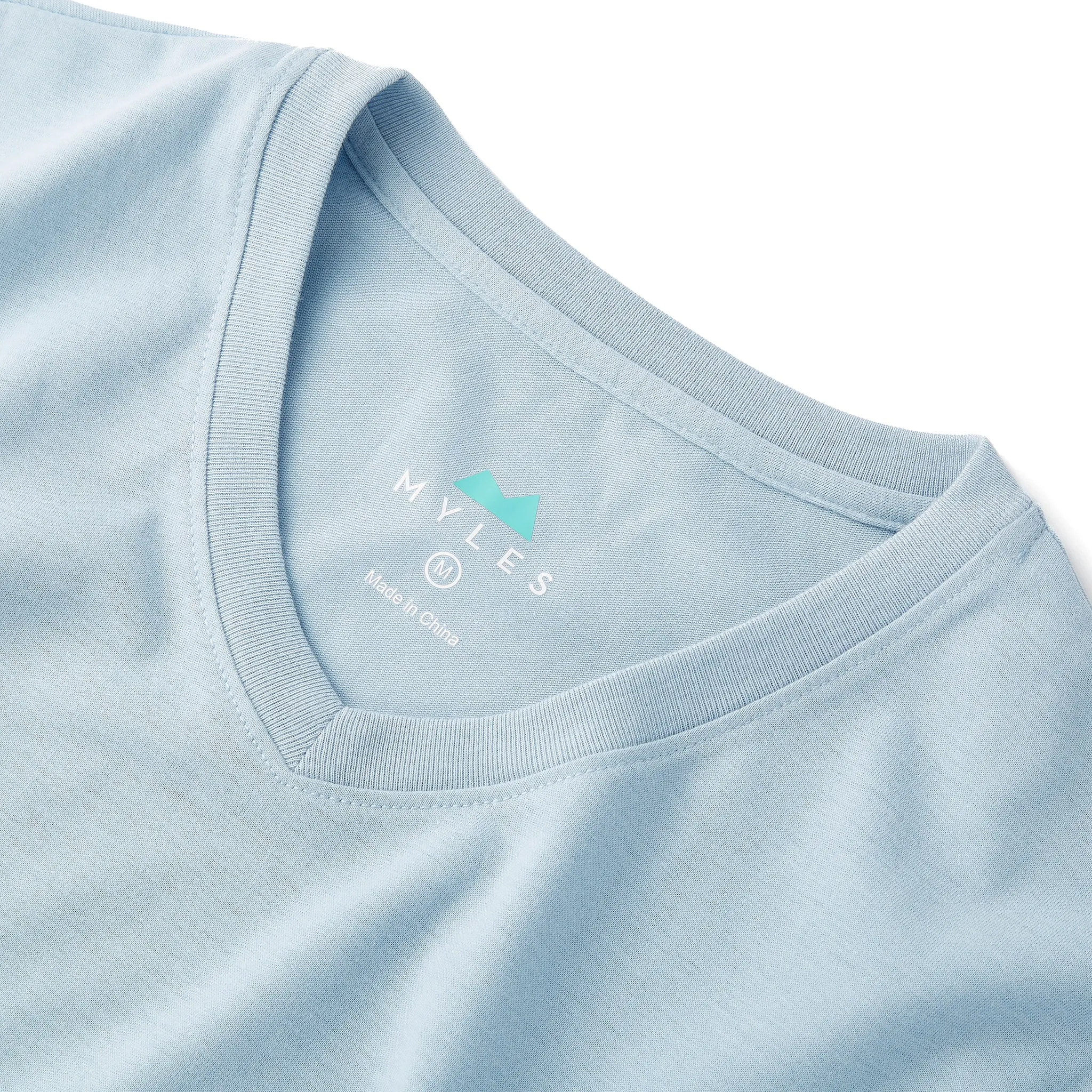 Everyday Tee with V-Neck in Sky Blue