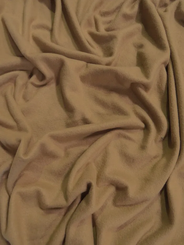 Fleece Fabric Solid / Khaki / 65 Yard Roll