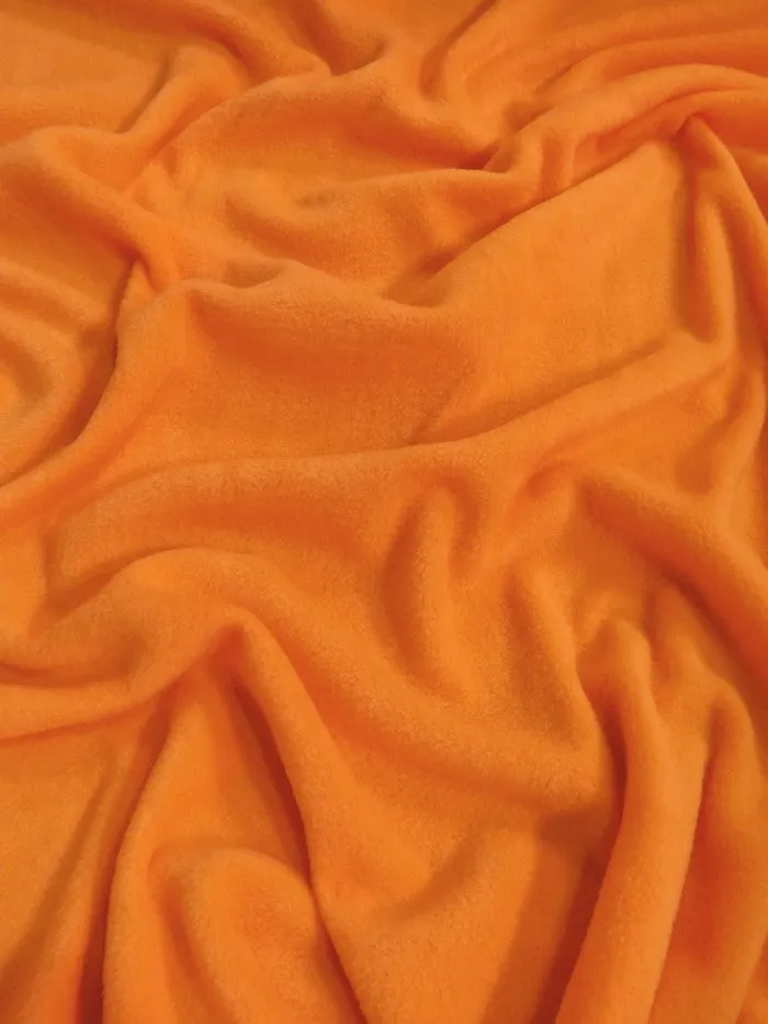 Fleece Fabric Solid / Orange / 30 Yard Roll