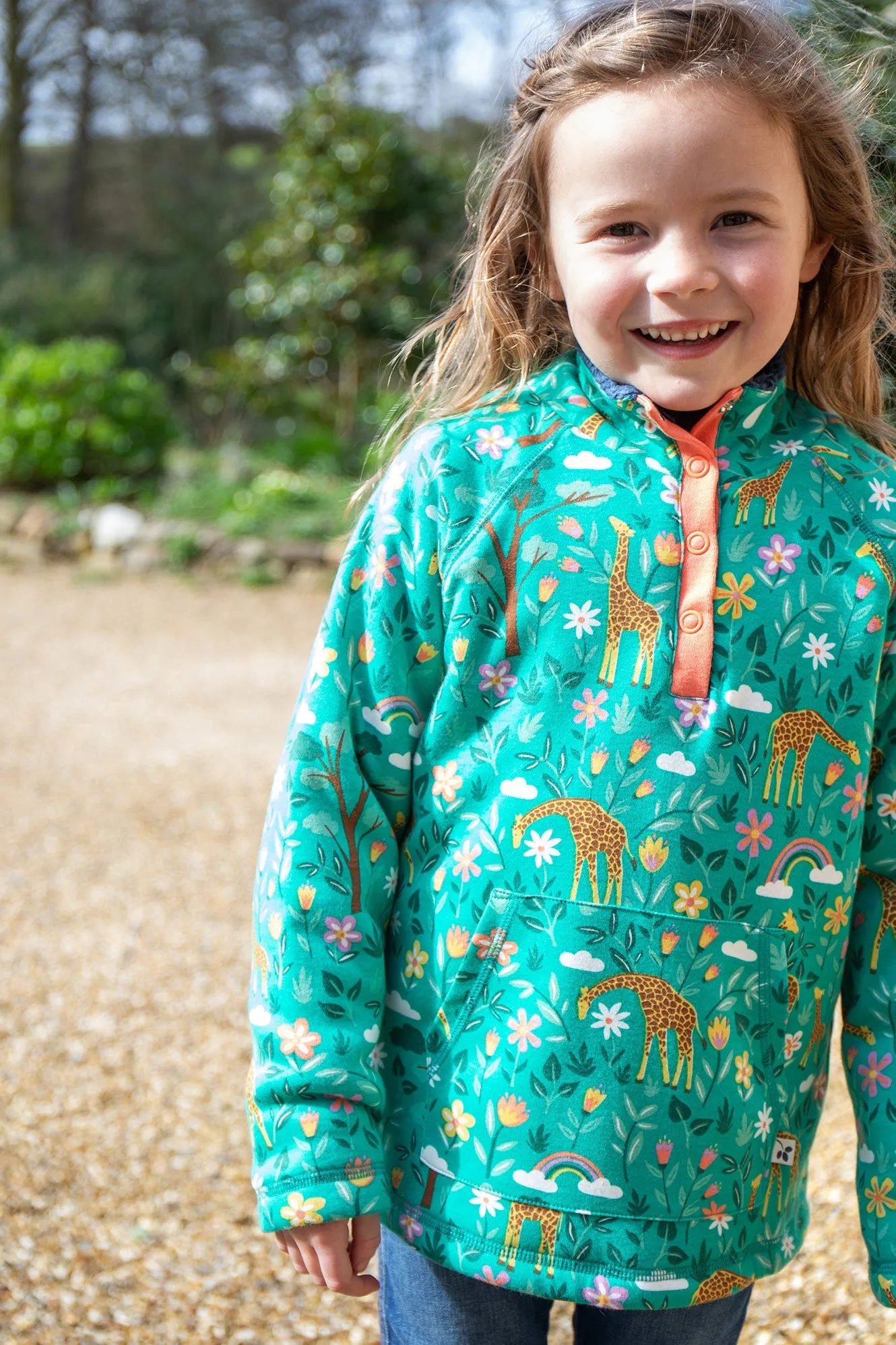 Frugi Snuggle Fleece - A Tower Of Giraffes