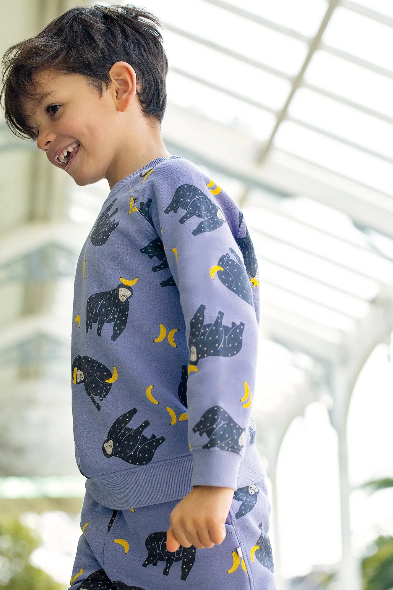 Frugi Switch Rex Jumper in Monkeying Around