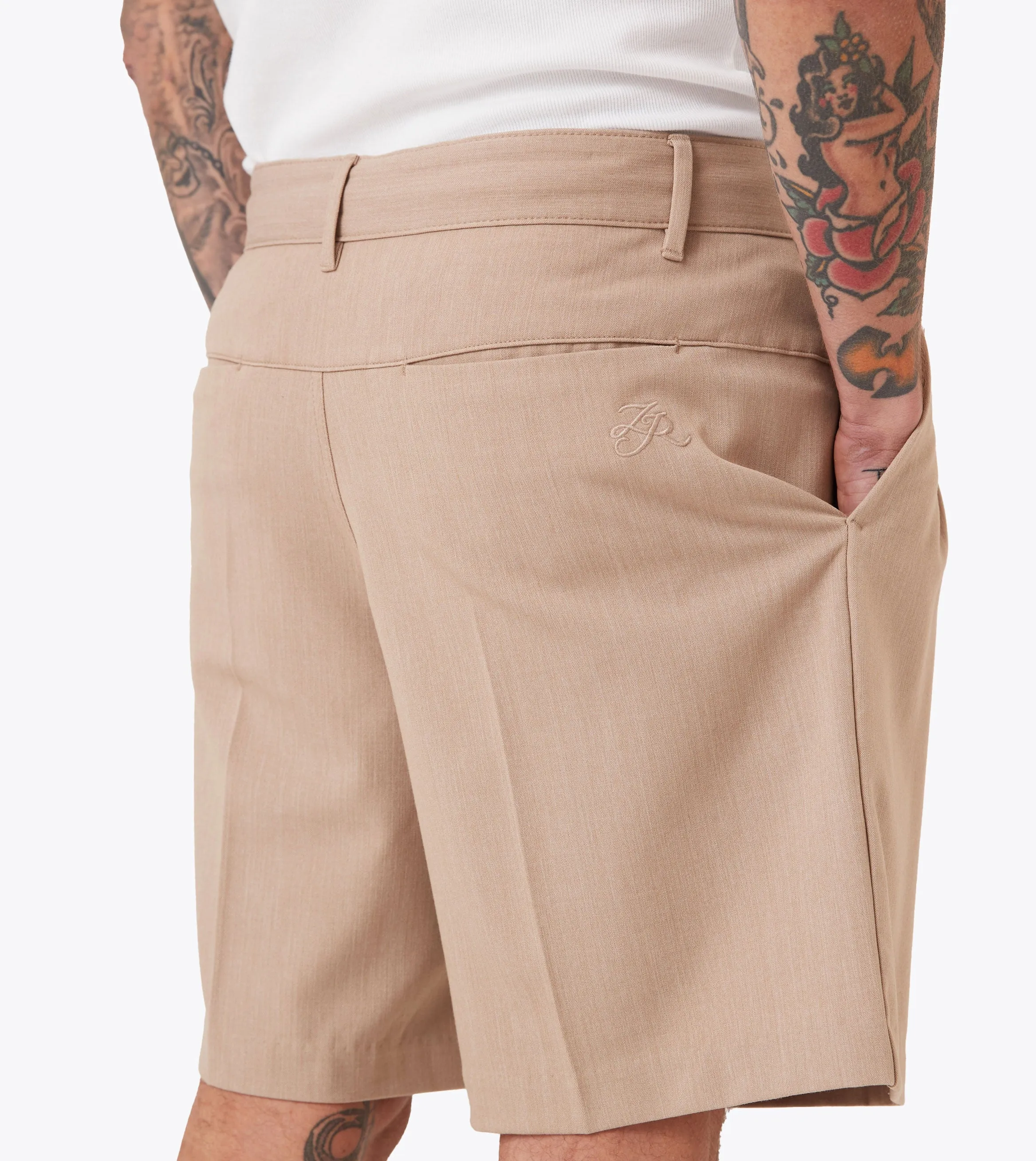 Herringbone Flow Short Beige