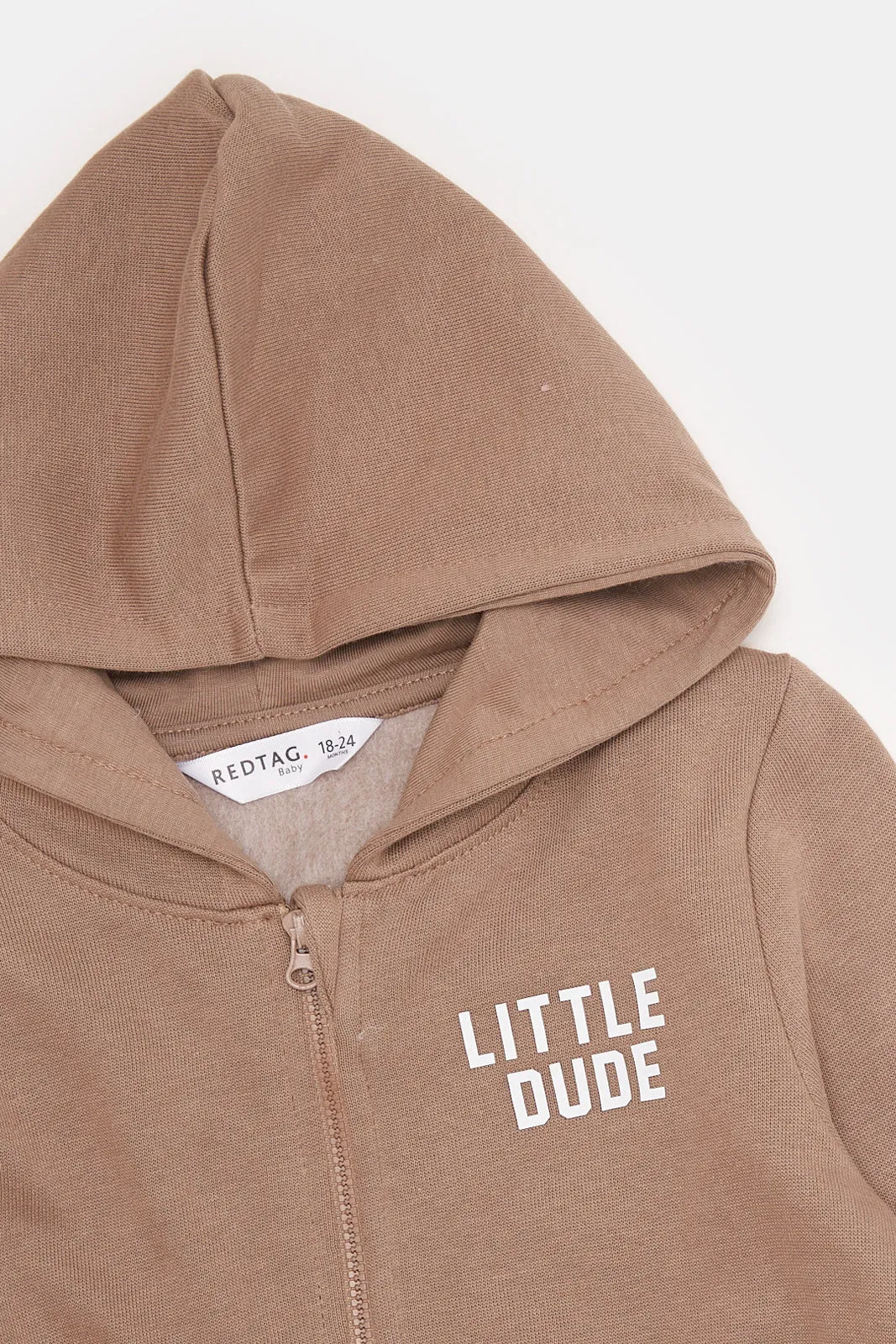 Infant Boys Beige Hooded Sweatshirt