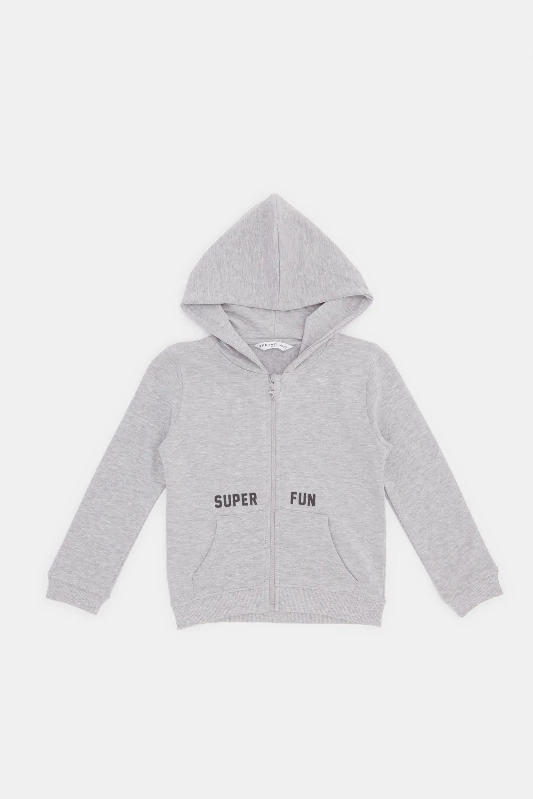 Infant Boys Grey Hoody Zip Through Sweatshirt