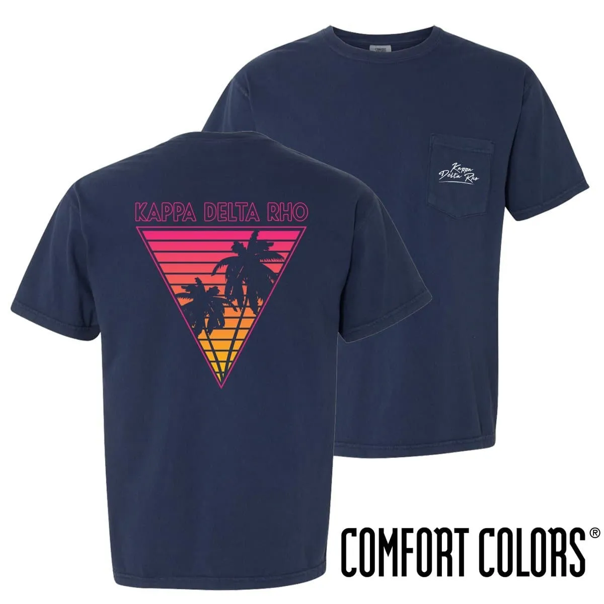 KDR Comfort Colors Navy Short Sleeve Miami Pocket Tee