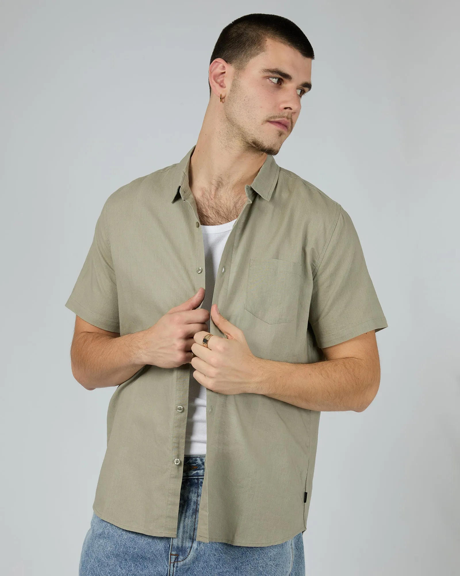 Linen Shirt Olive