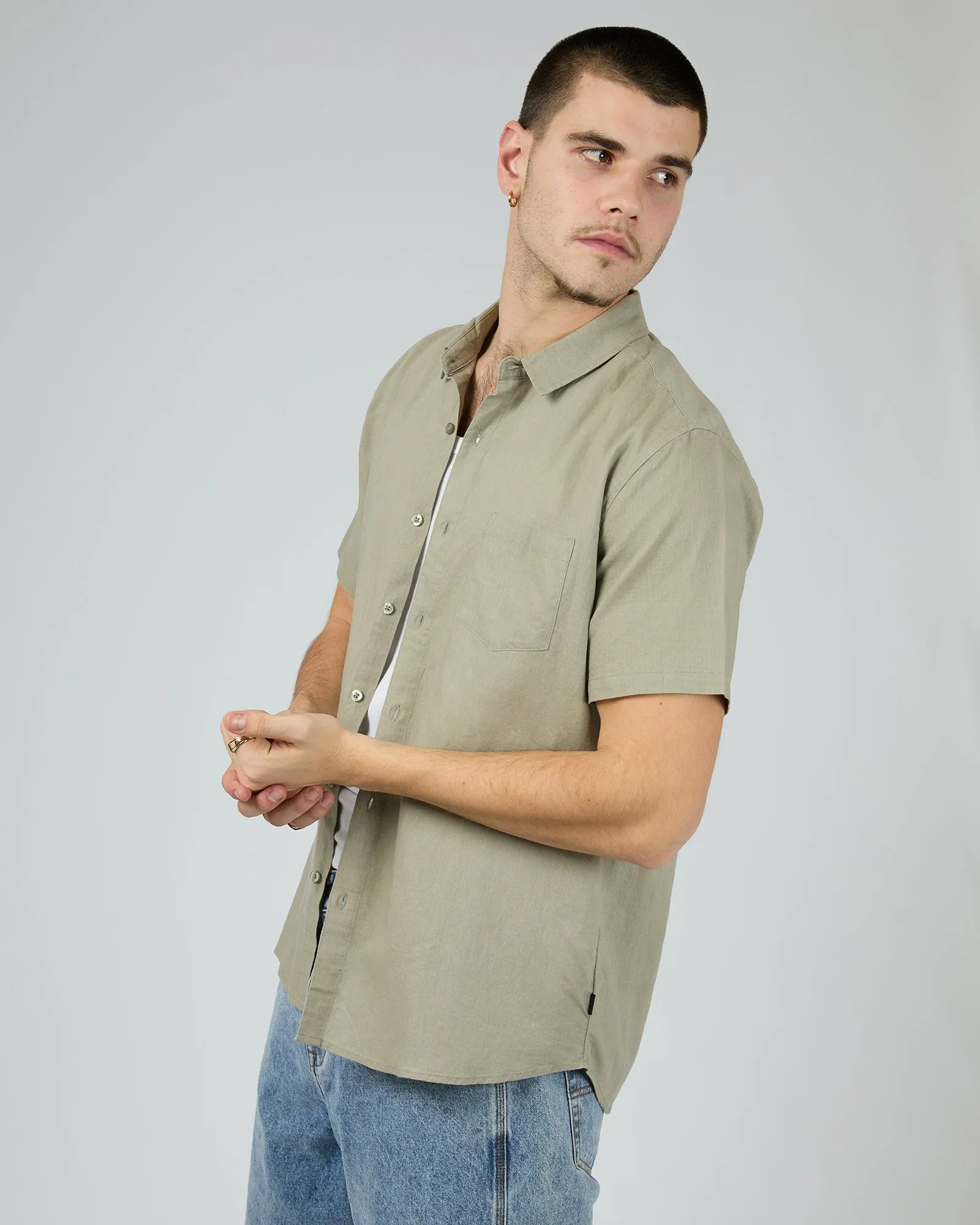 Linen Shirt Olive