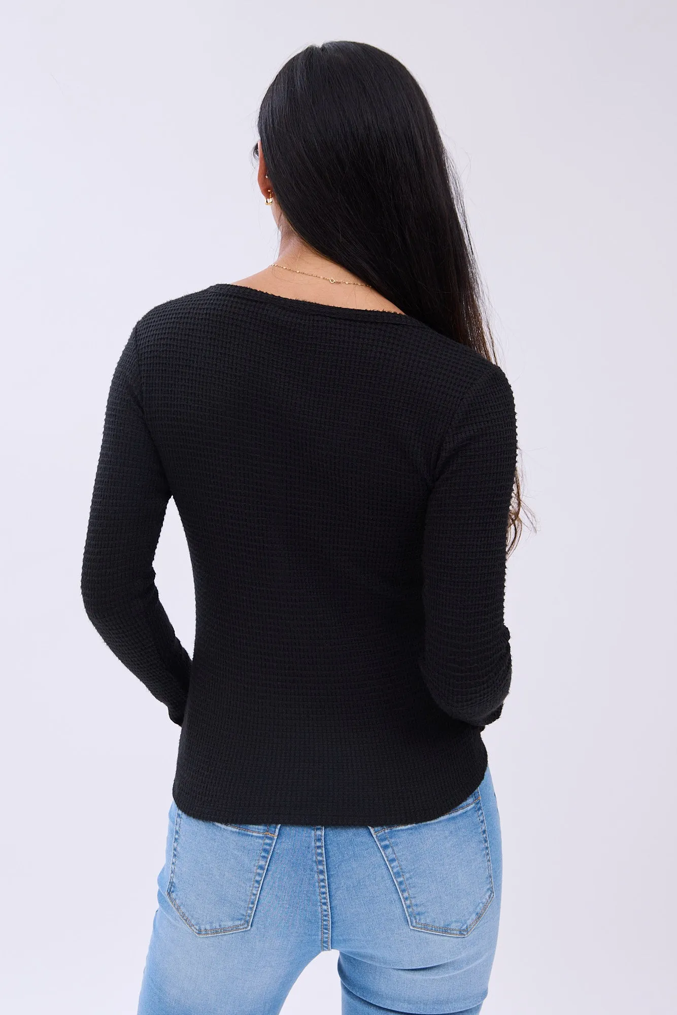 Long Sleeve Henley Top