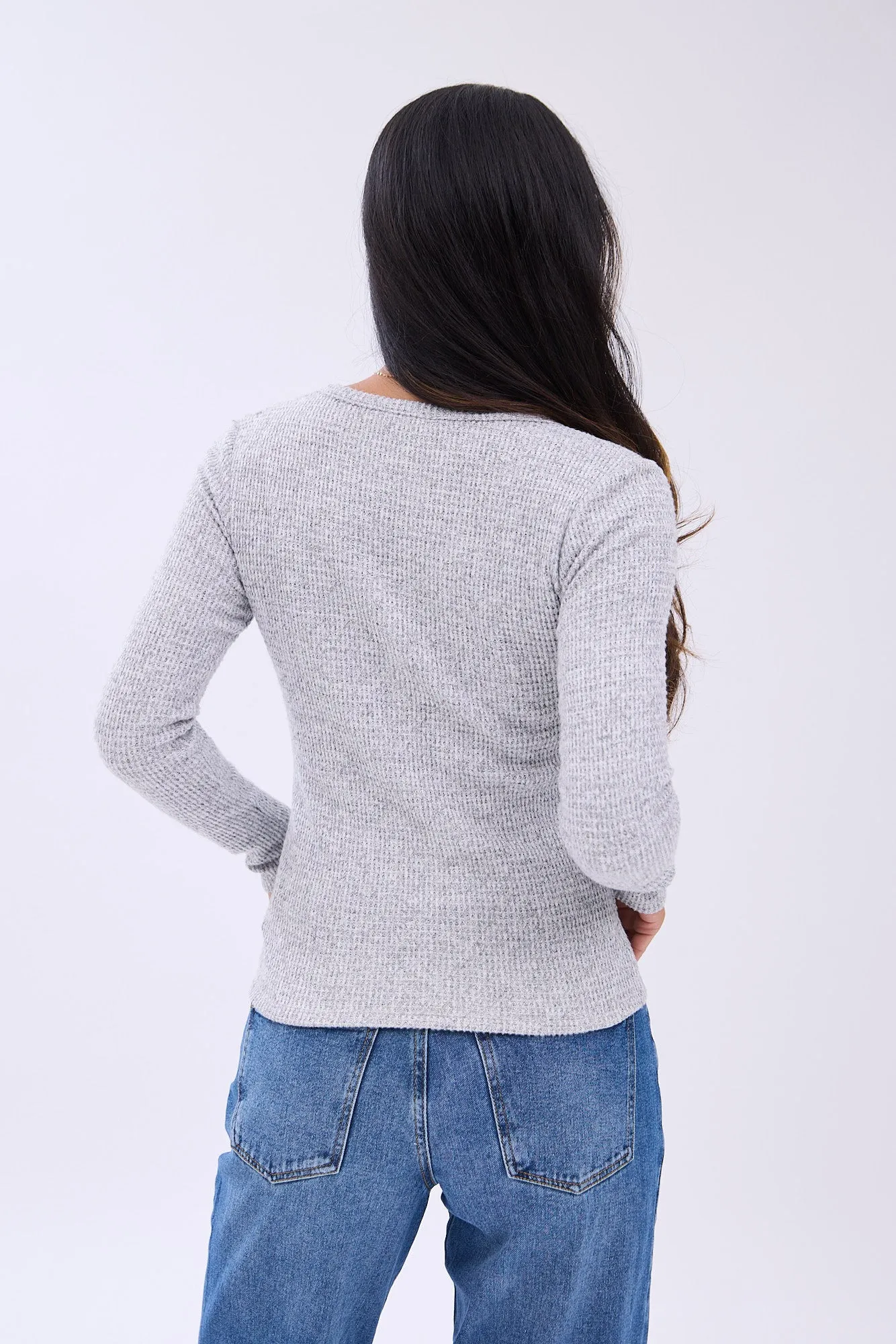 Long Sleeve Henley Top