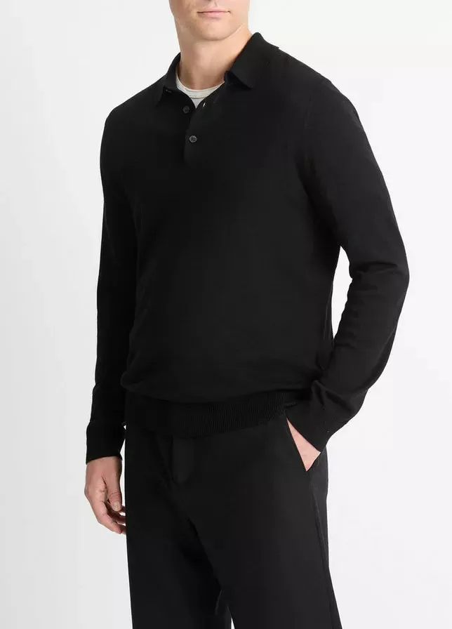 Long Sleeve Merino Polo