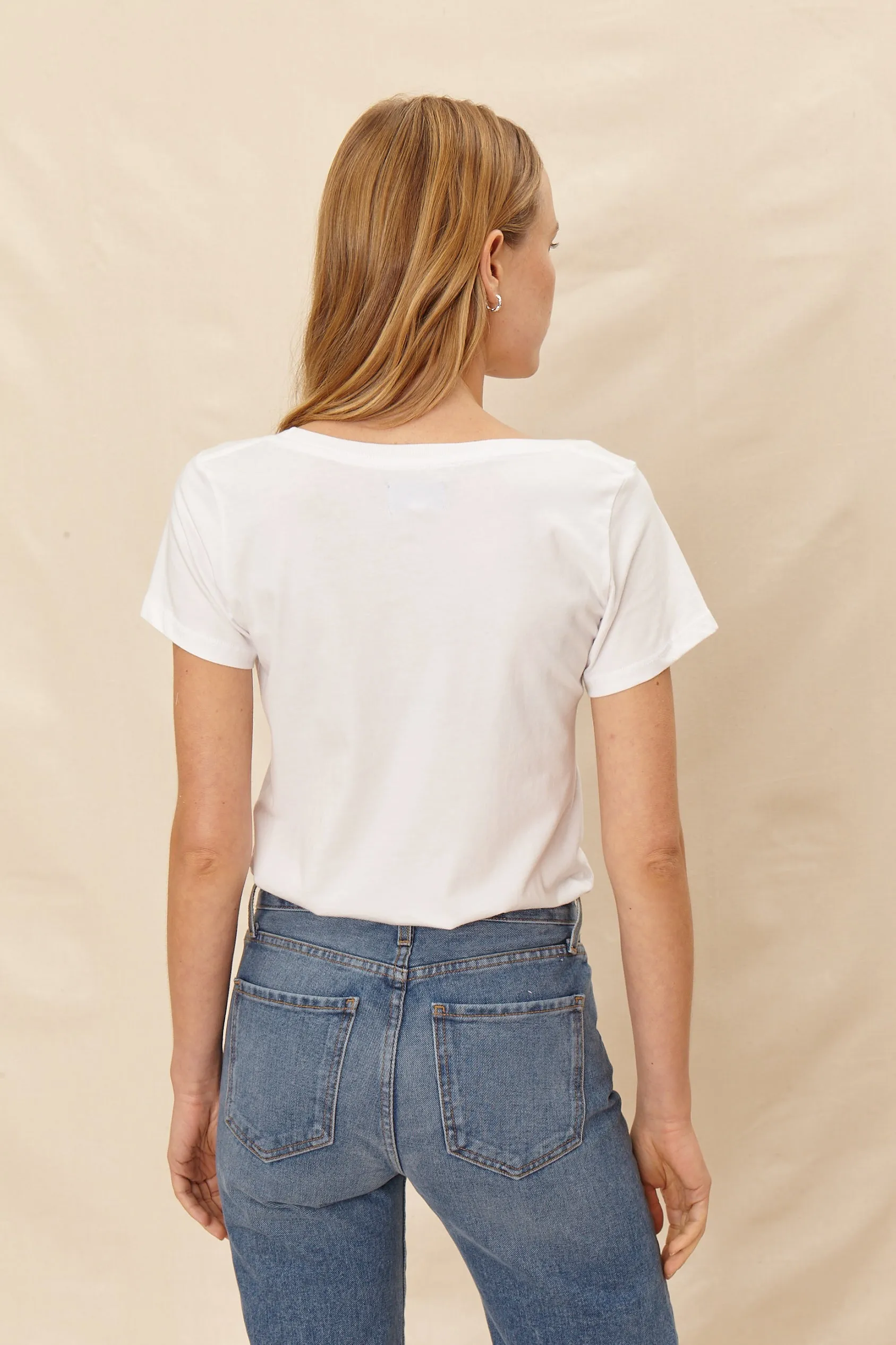 Maxime Scoop Neck White