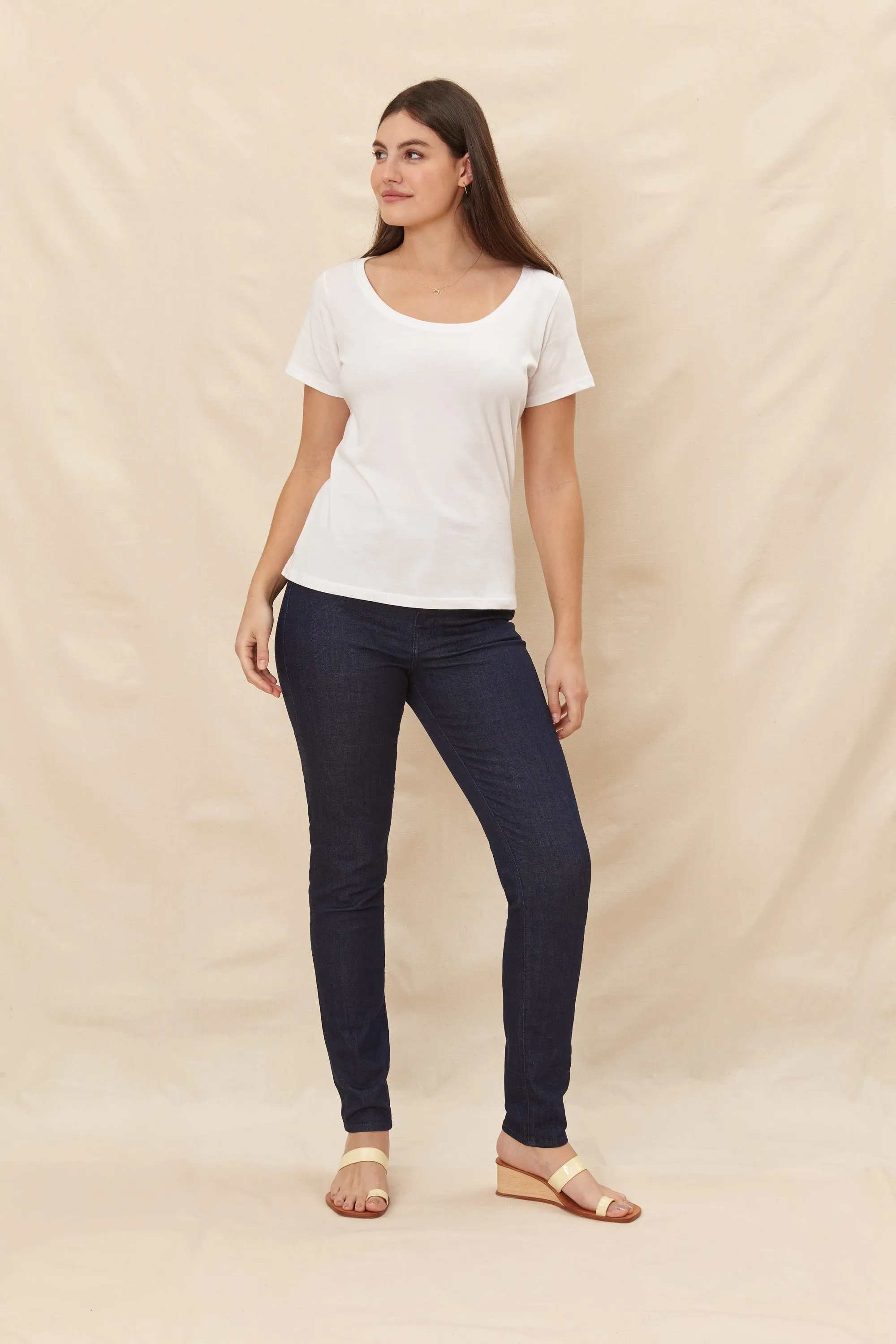 Maxime Scoop Neck White