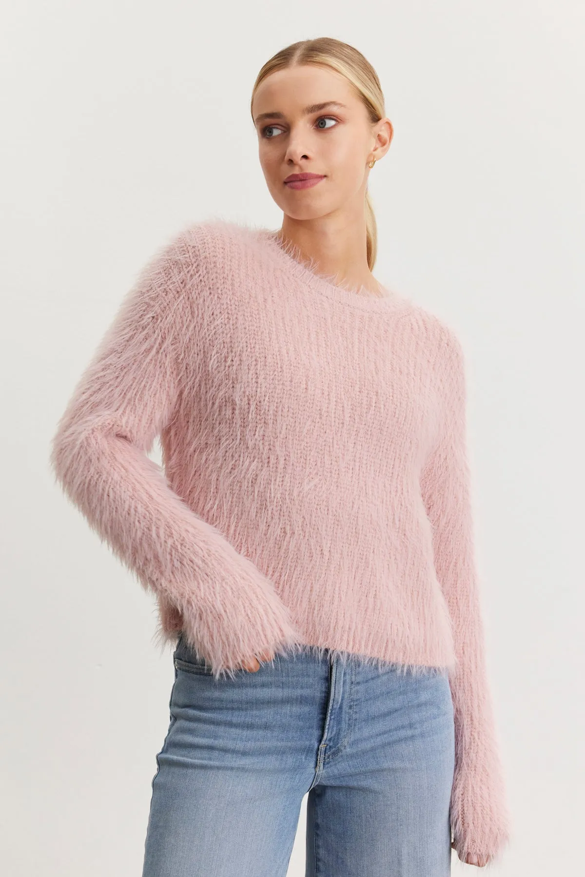 MAYLIE FEATHER YARN SWEATER