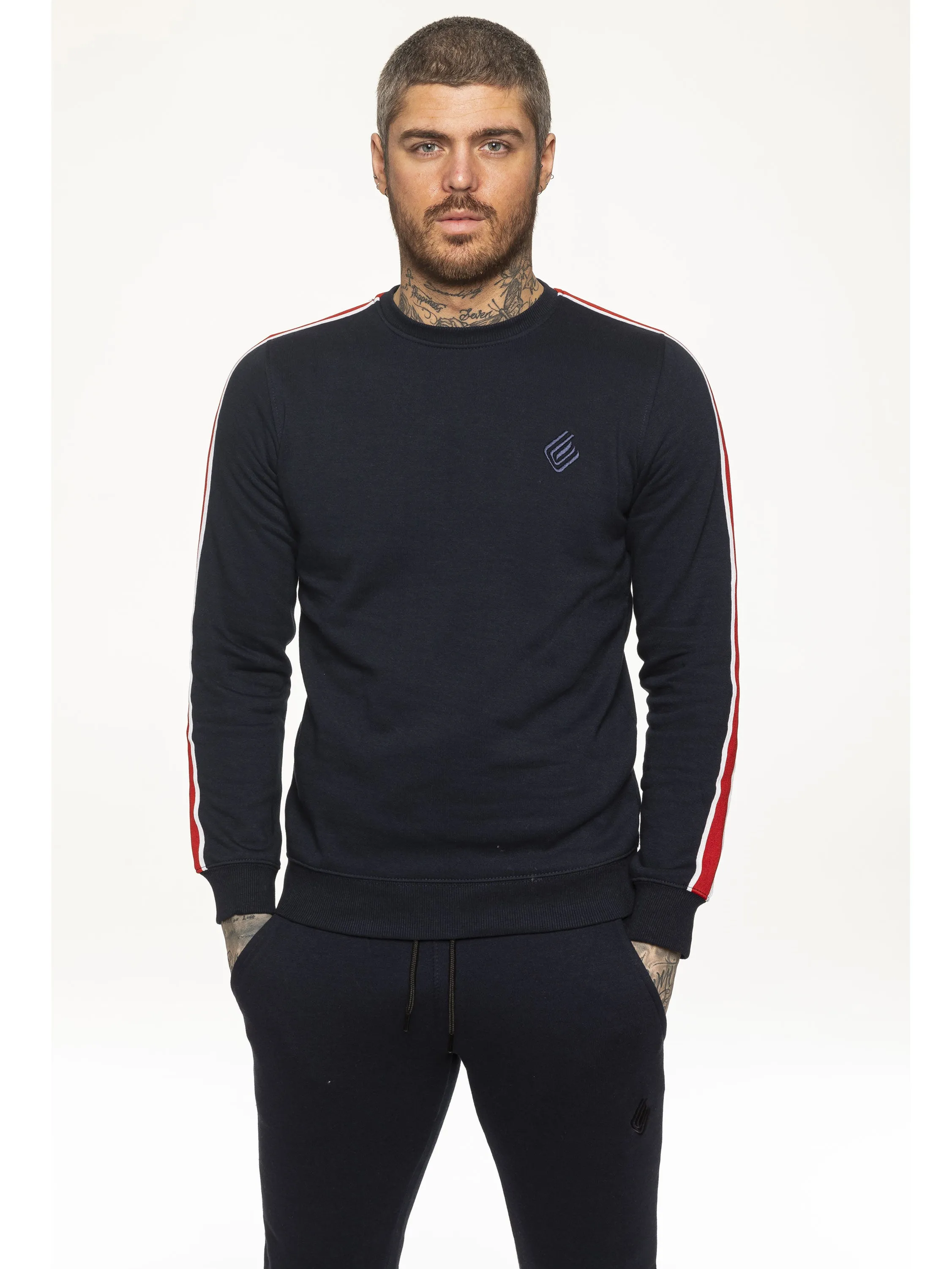 Mens Crew Neck Designer Sweatshirt | Enzo Designer Menswear