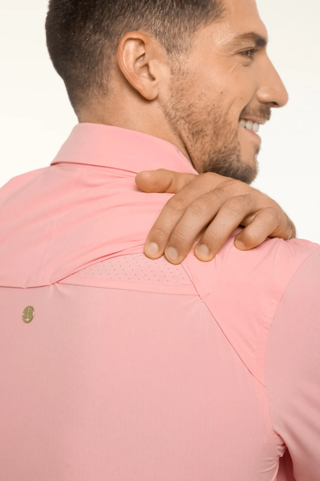 Men's Fiera Smart Shirt | Peachy Pink Shadow Stripe