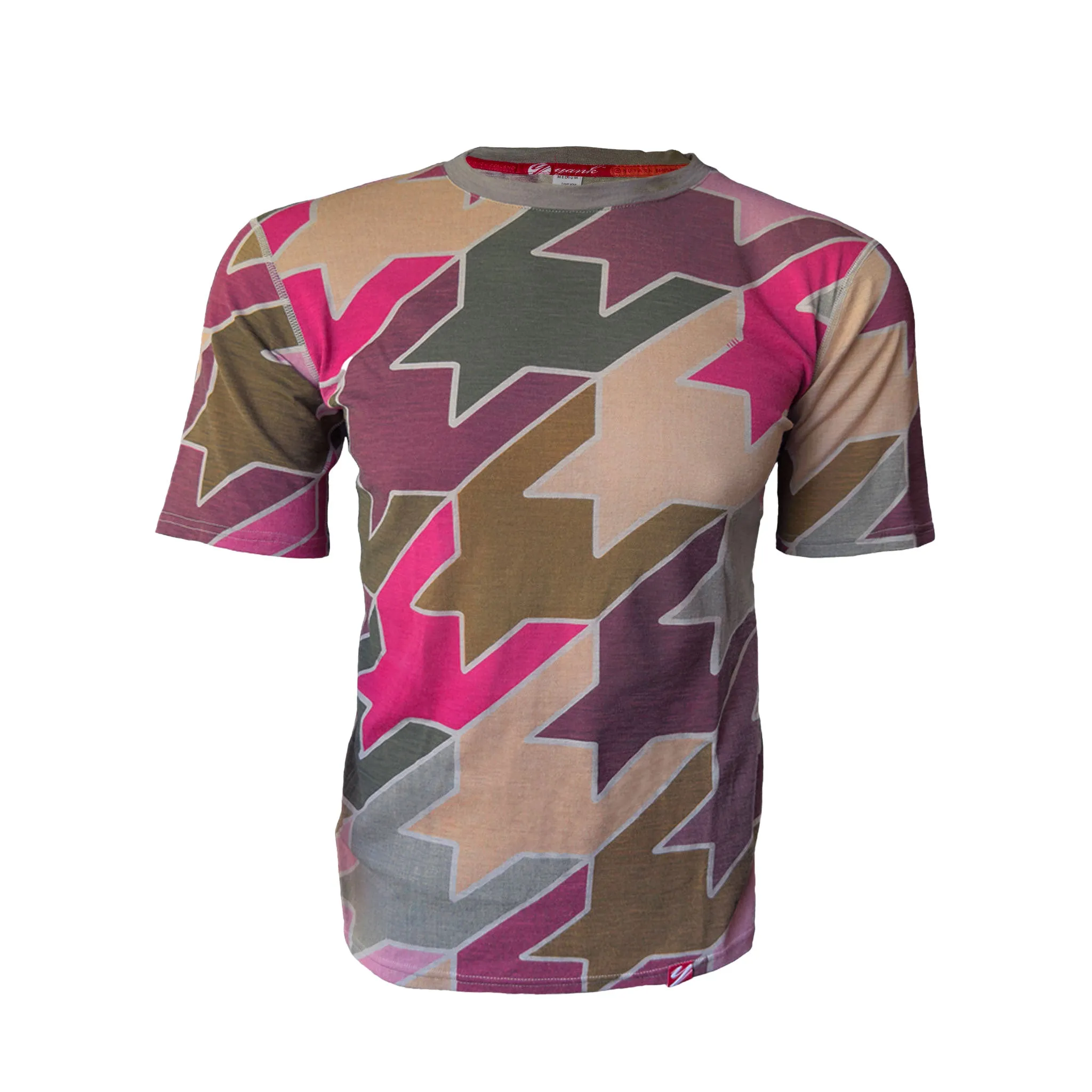 Men's Houndstooth Box Tee | Dusk Pink