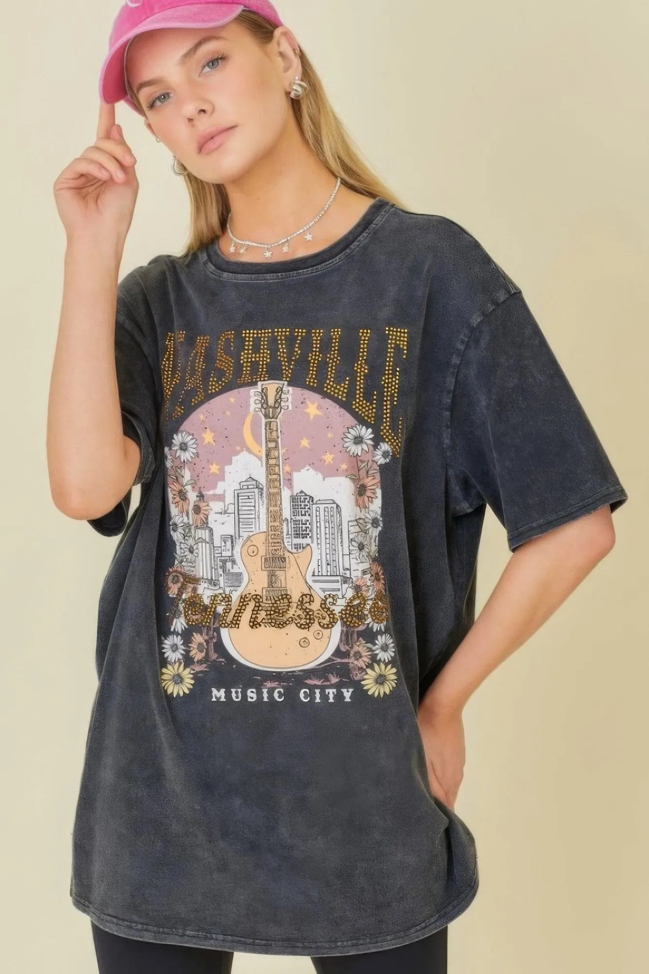 Nashville Music City Premium Quality Graphic Tee