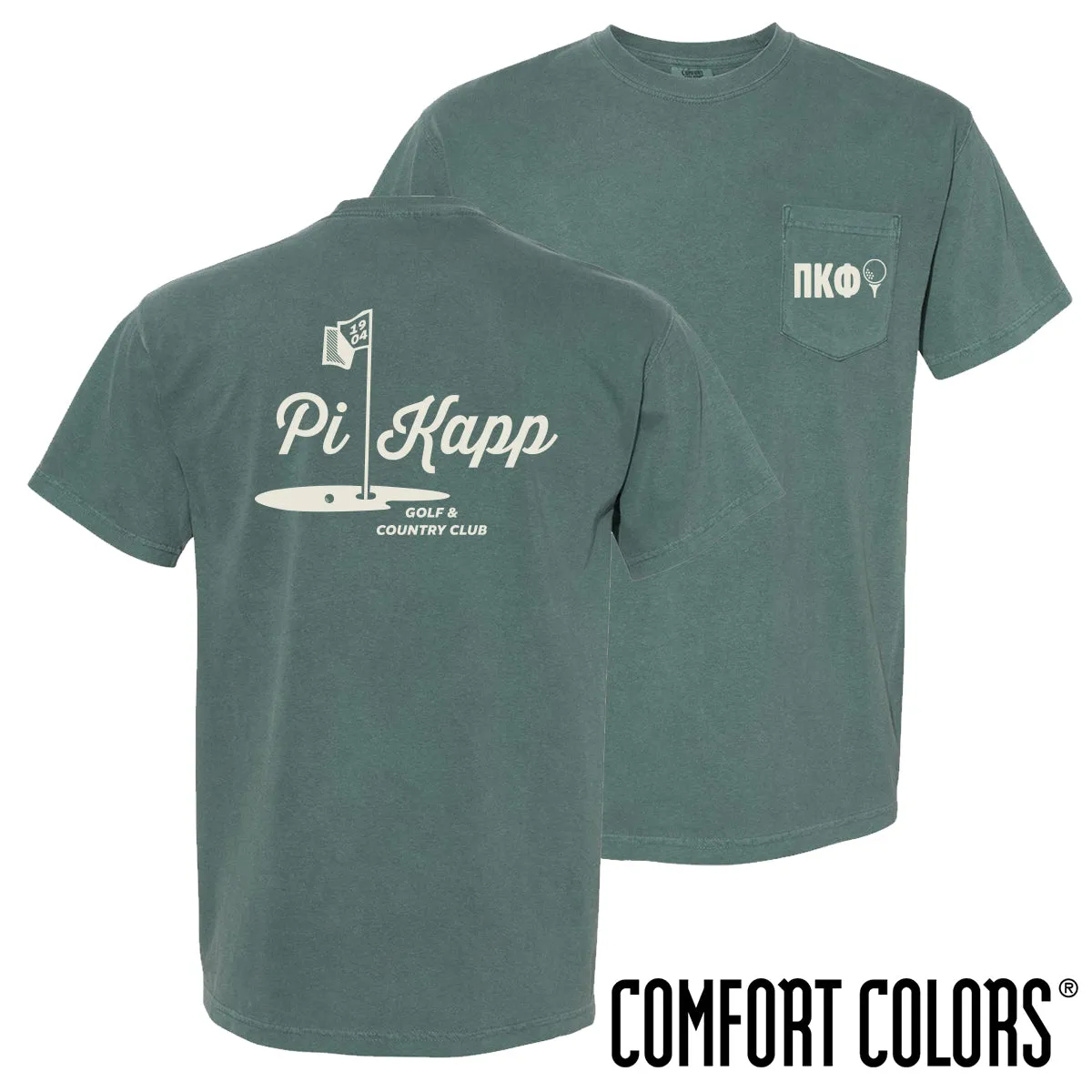 Pi Kapp Comfort Colors Par For The Course Short Sleeve Tee