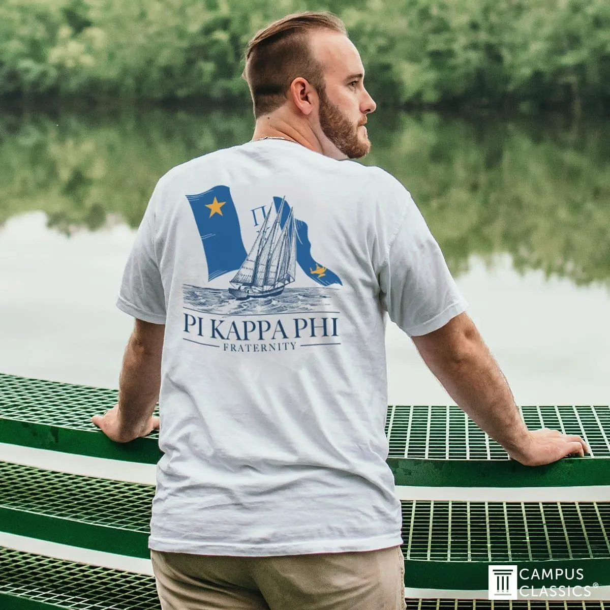 Pi Kapp Comfort Colors White Seafarer Short Sleeve Tee