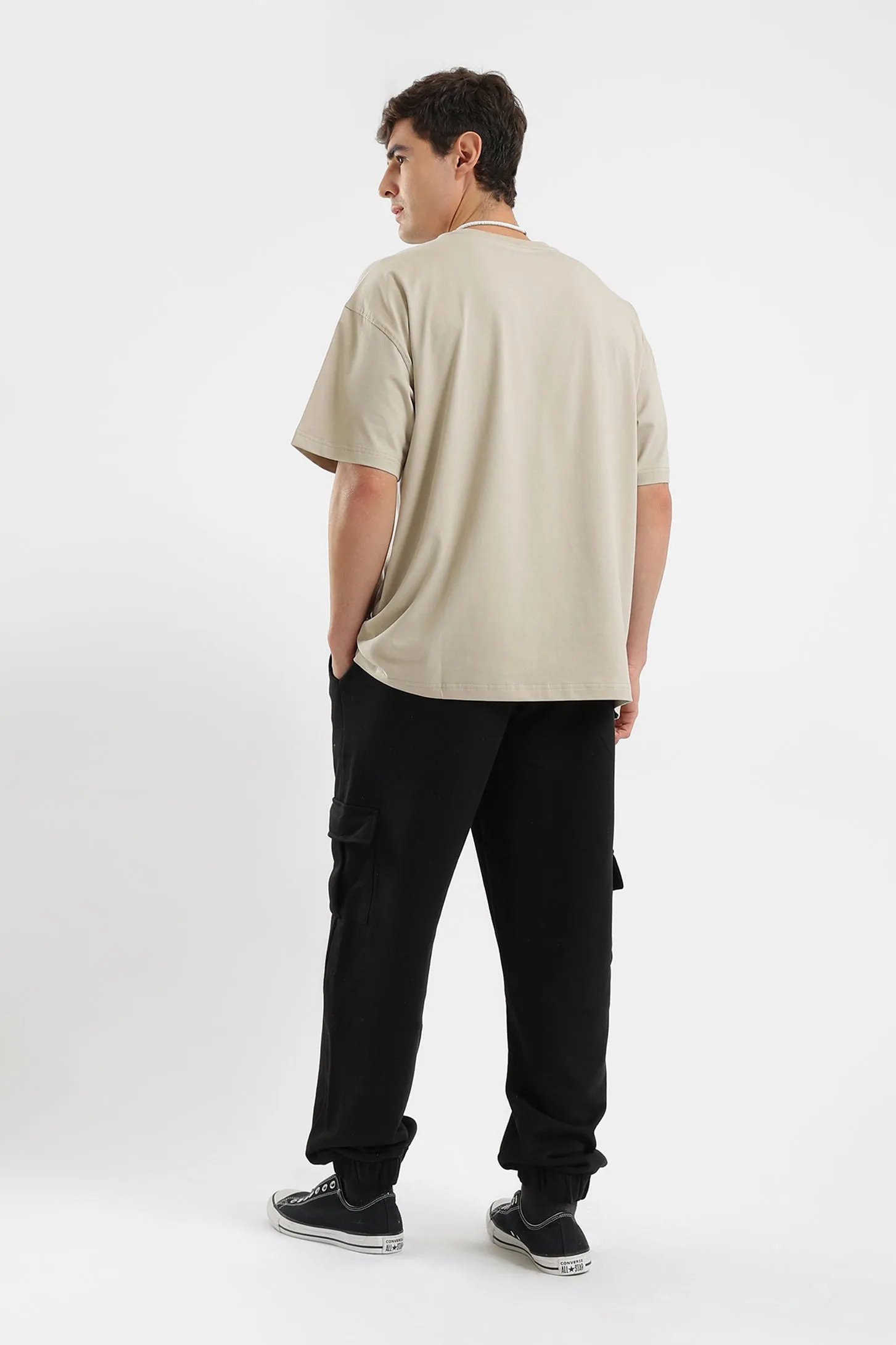 PURE COMFORT OVERSIZED TEE - BEIGE