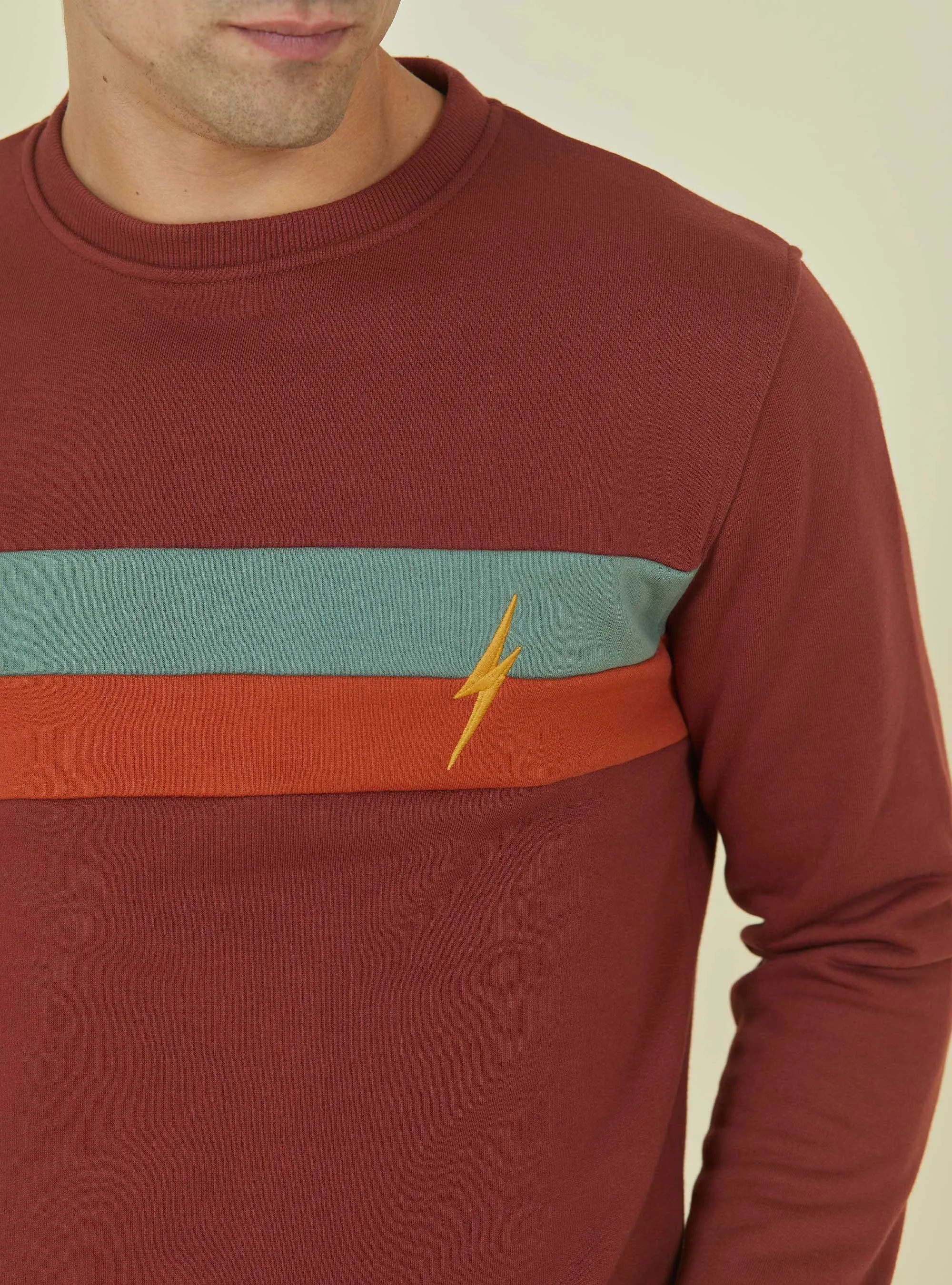 REGULAR SWEATSHIRT WITH COLOR BLOCK