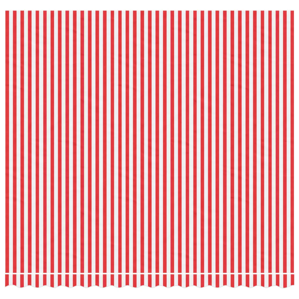 Replacement Fabric for Awning Red and White Stripe 4x3.5 m