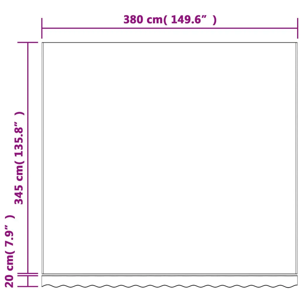 Replacement Fabric for Awning Red and White Stripe 4x3.5 m