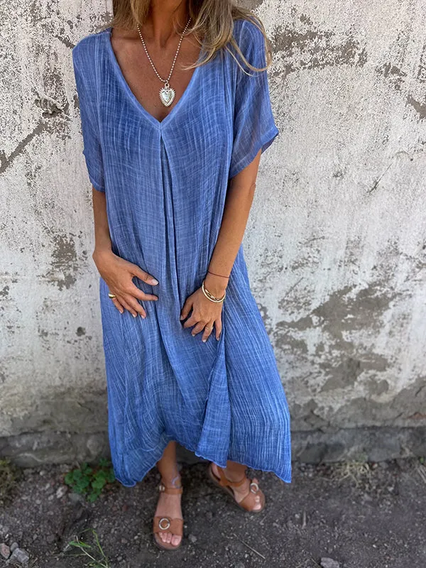 SARAH™ | CASUAL BREEZY V-NECK SUMMER DRESS