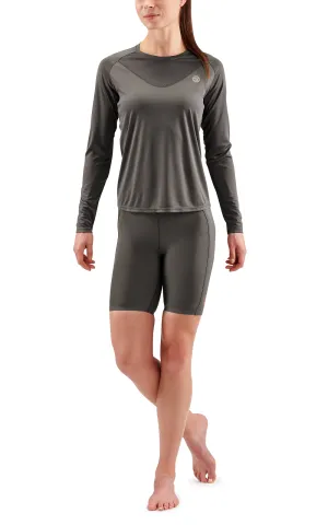 Skins Women's Activewear Long Sleeve Tops 3-Series - Charcoal