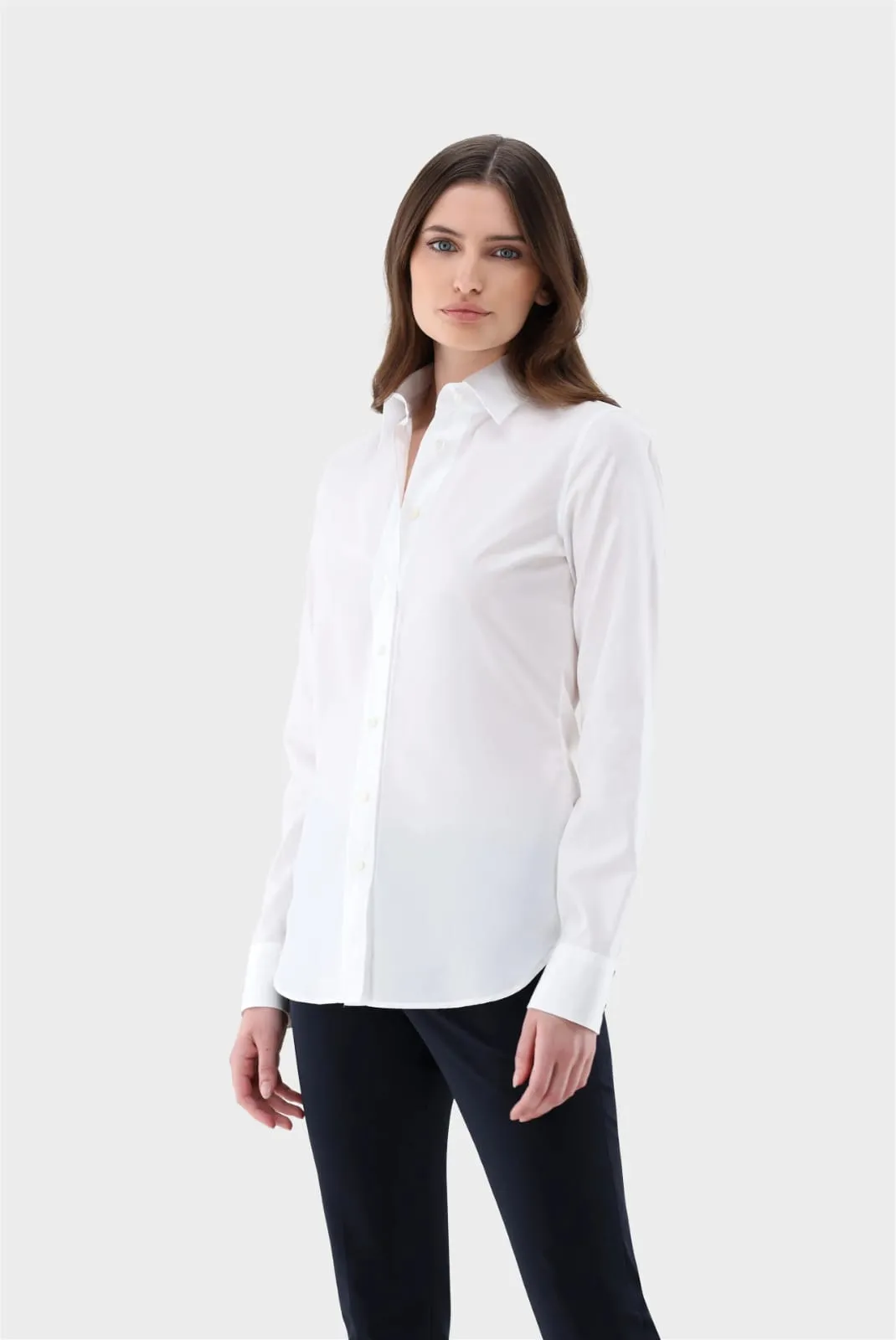 SOLID BUTTON COLLAR SHIRT