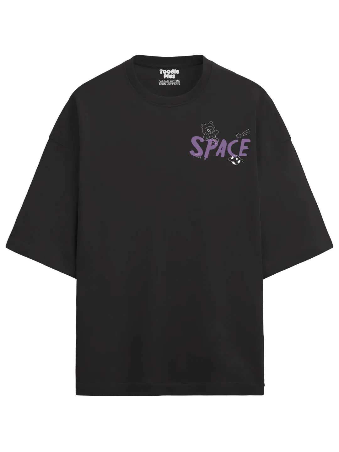 Space Heavy Weight Plus Size Drop Shoulder T-shirt