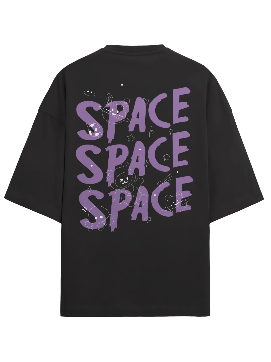 Space Heavy Weight Plus Size Drop Shoulder T-shirt