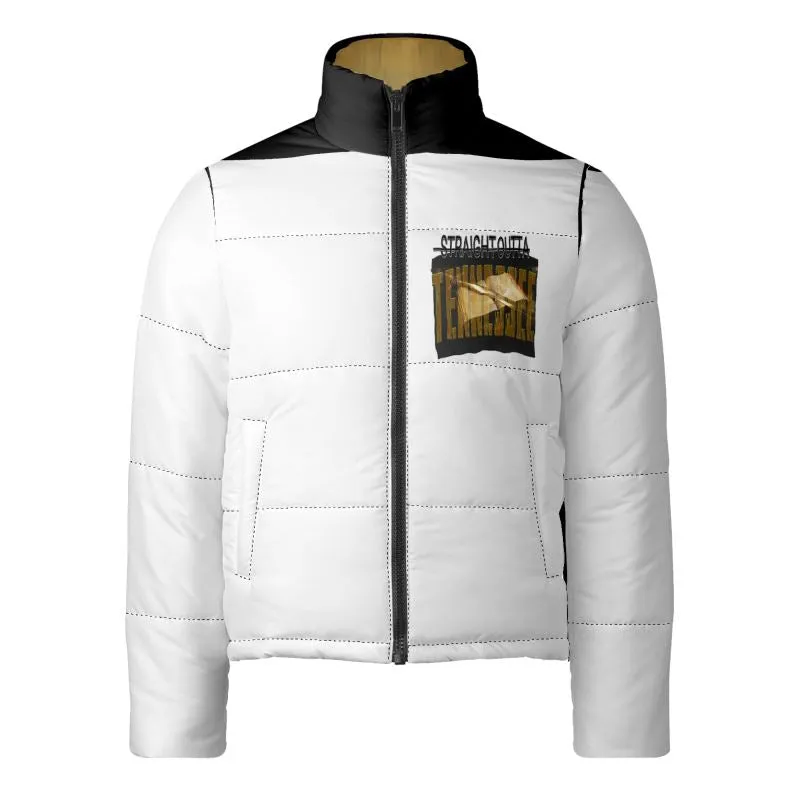 Straight Outta Tennessee 01 Men's Designer Stand Collar Puffer Jacket